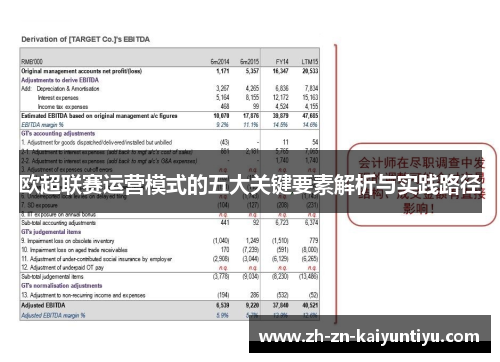 欧超联赛运营模式的五大关键要素解析与实践路径